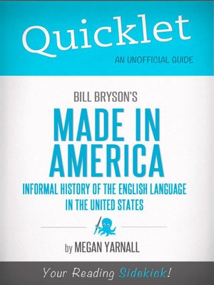 cover image of Quicklet on Bill Bryson's Made in America